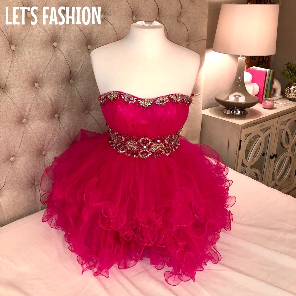 Pink Prom / Homecoming / Pageant Strapless Dress